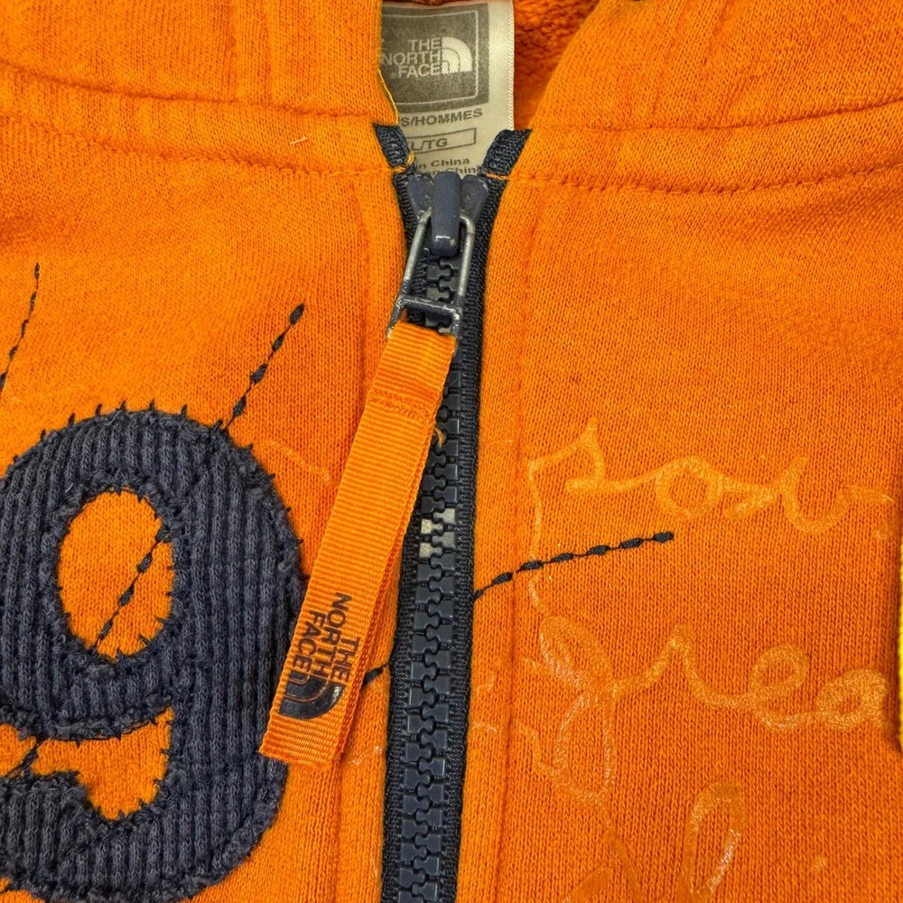 The North Face Trans-Antarctica Expedition 1990 Full Zip Hoodie Mens XL Orange